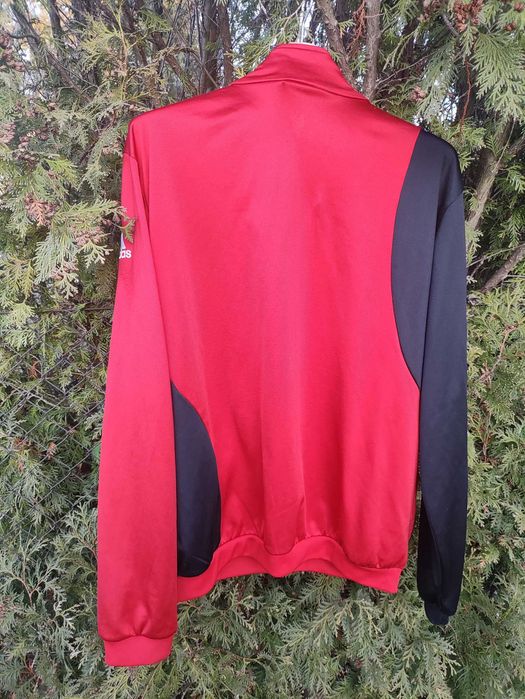 Bluza Adidas Kurtka Męska bluza dresowa sportowa Piłkarska czerwona