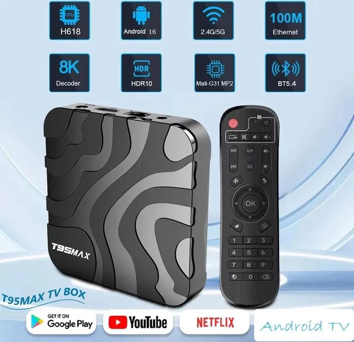 Novidade 2026 TV BOX android  16/ 4GB/32 GB