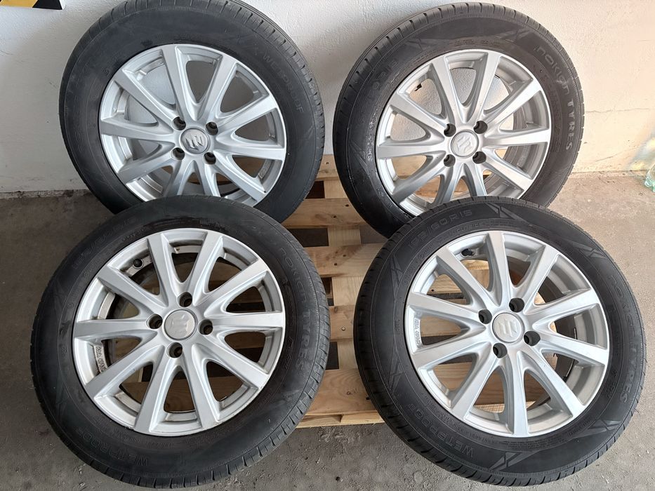 Felgi aluminiowe 15 / opony letnie - stan B. DOBRY