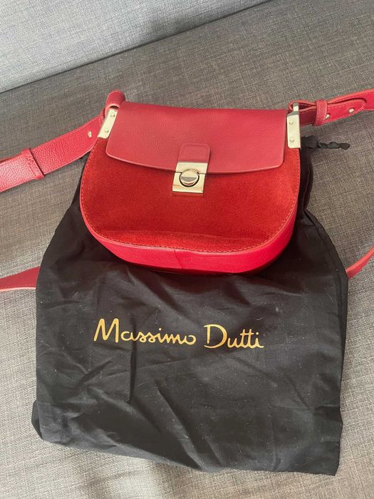 piękna burgundowa torebka Massimo Dutti