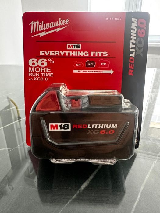 Аккумуляторна батарея Milwaukee M18 B6 6.0Ah(48-11-1860) REDLITHIUM