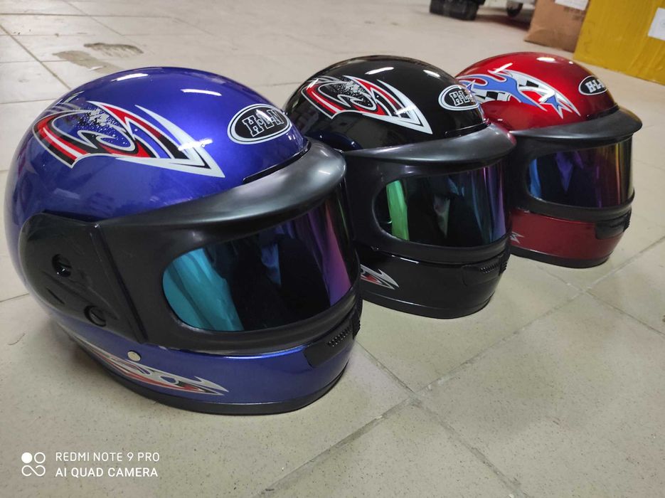 KASK INTEGRALNY na rower skuter motor quad PODWÓJNA szyba rowerowy bl