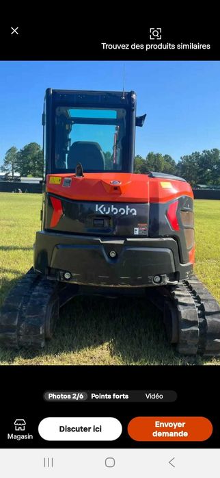 Retro escavadora 5,5 tonas kubota