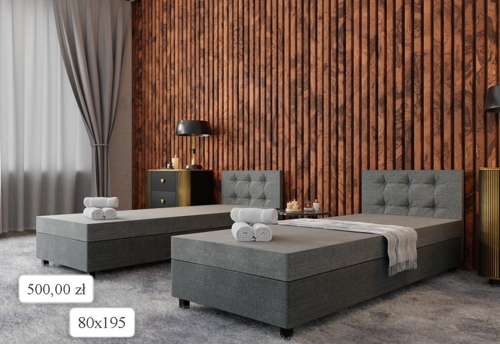 Łóżko tapczan młodzieżowy hotelowy z pojemnikiem na pościel