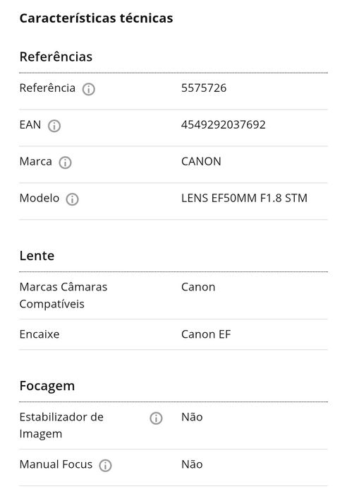 Canon EOS R100 + Objetiva RF 50mm