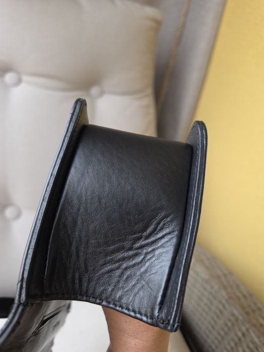 Skórzana torebka WOJAS – czarna | Naturalna skóra | Stan bardzo dobry