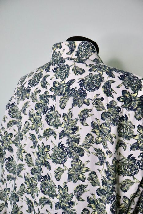 Koszula w zielone kwiaty 39 bawełna Bruun & Stengade