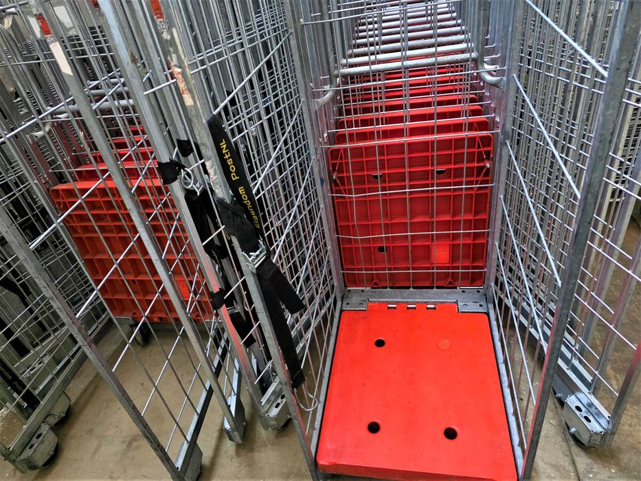 Wózek z HAMULCEM Kosz Magazynowy Kurierski Transportowy Rollkontener