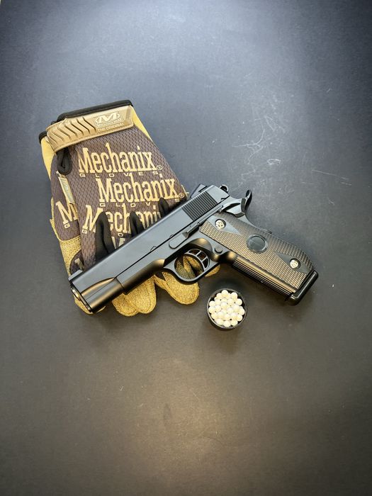 Металевий пістолет SW1911 — модель V9 black (іграшка)