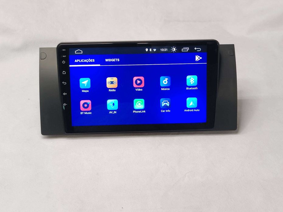 Rádio BMW E39 Android 13 WiFi GPS Novo com Garantia Ecrã 9 Polegadas
