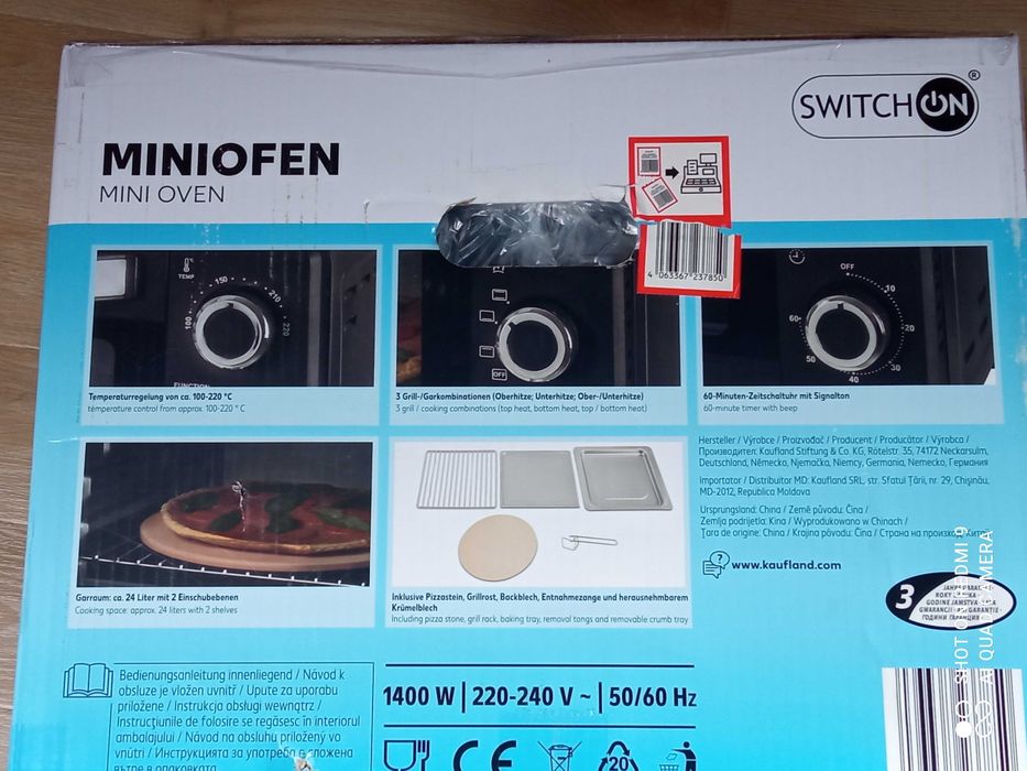 Mini Piekarnik SWITCH ON  1400w