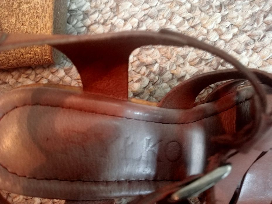 Sandały, beżowe, Ryłko, Lasocki, Kazar