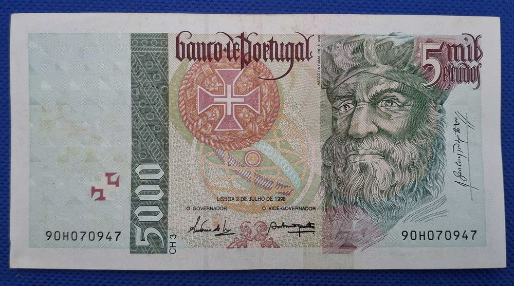 Portugal - 5000 escudos 1998 (circulada)
