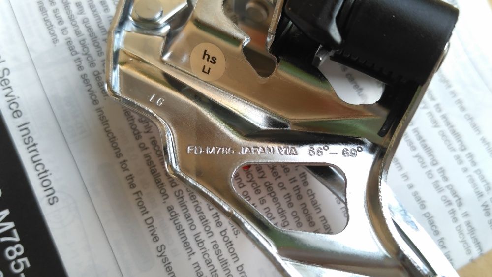 Передний переключатель Shimano Deore XT FD-M786 2х10, (новый)