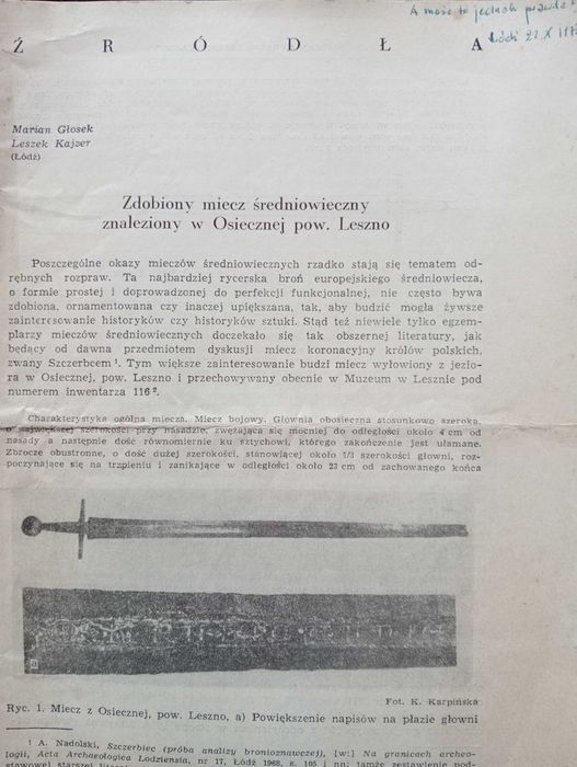 Archeologia - 10 nadbitek z  autografami autorów. Od lat 60.