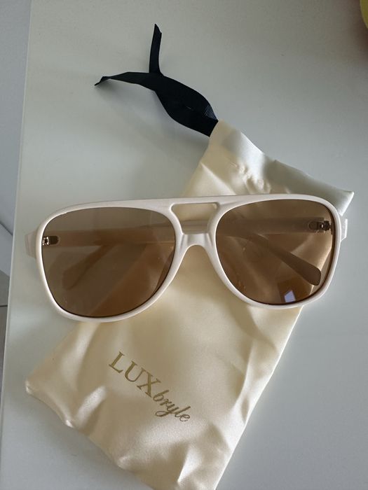 Luxbryle Shirley nowe okulary przeciwsłoneczne kremowe