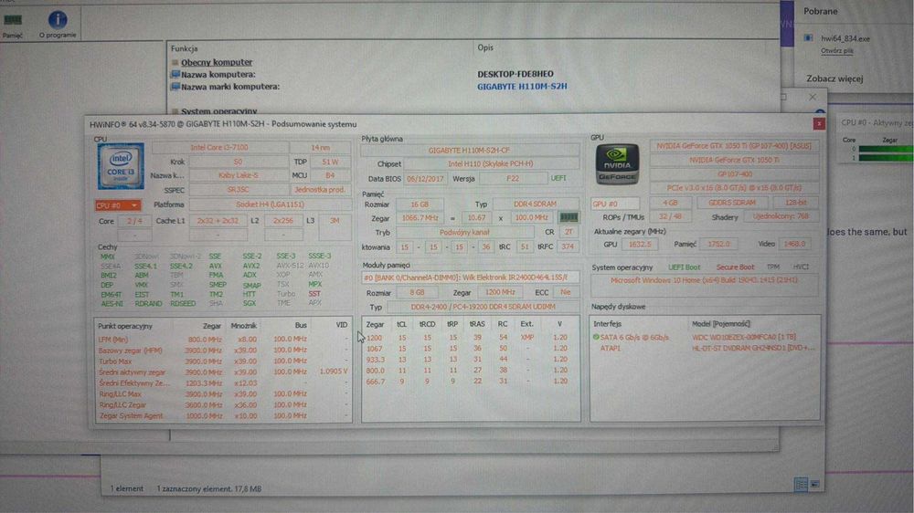 Komputer 13/GTX/16GB RAM