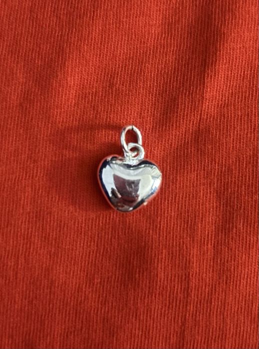 Zawieszka serce nowa kolor srebrny