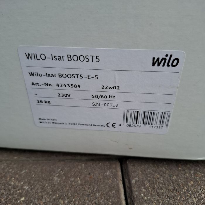 wilo isar boost5 hydrofor pompa