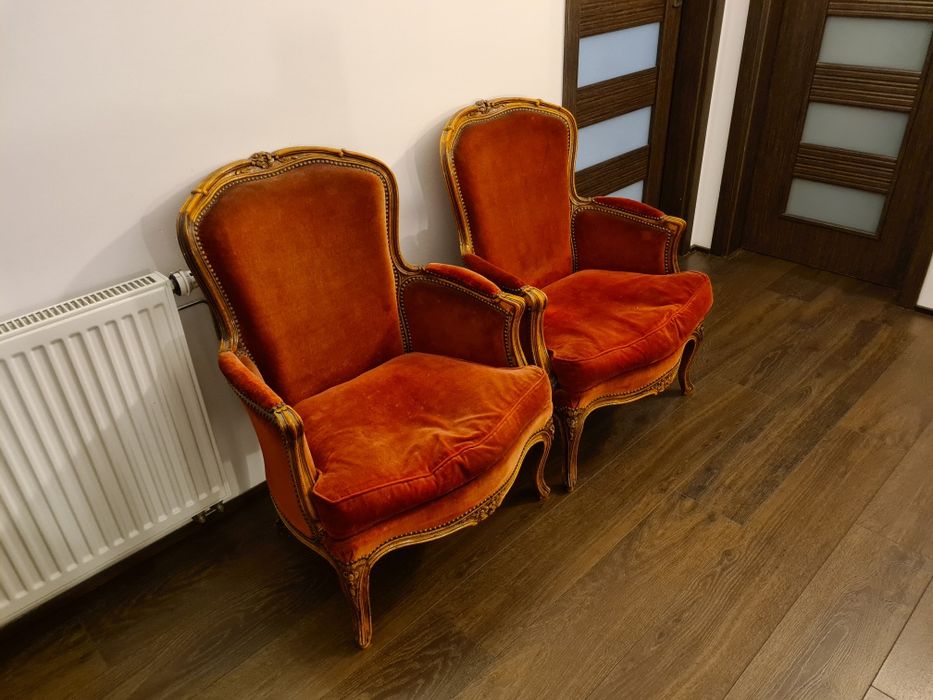 Stylowe antyczne fotele komplet stan bardzo dobry