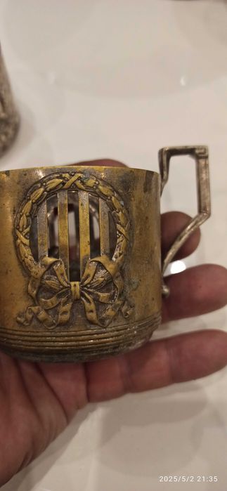 Stare koszyczki do szklanek, podstakanniki argentor WMF