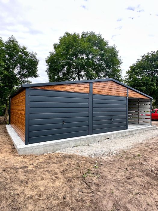 Garaż blaszany drewnopodobny 9x6 8x6 9x5 8x5