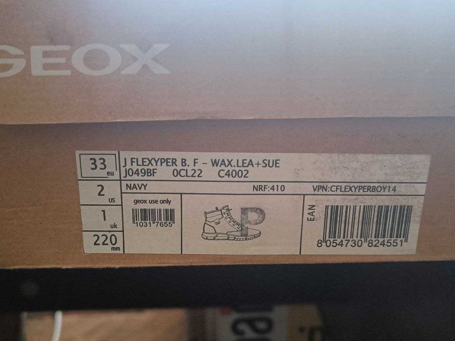 Ботинки детские для мальчика Geox J Flexyper B. F J049BF 33 размер