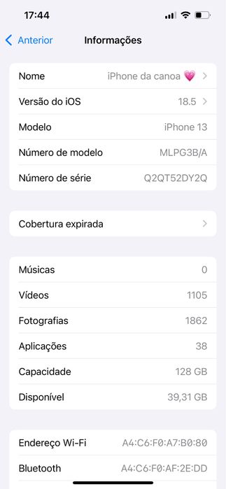 Iphone 13 - 128gb - Como novo - 2 Anos de garantia.