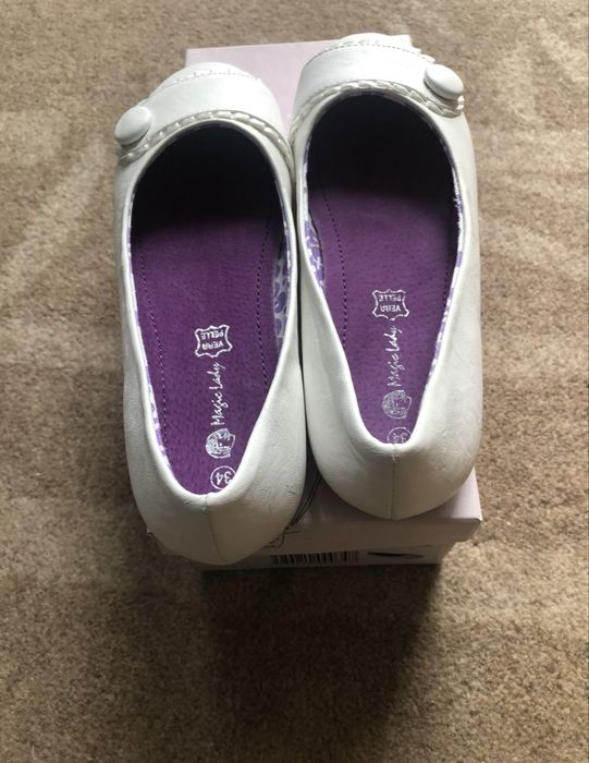 Buty biale dls dziewczynki - rozmiar 34 - nowe