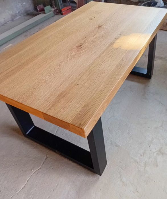 Stolik kawowy dębowy 120x70  w stylu industrialnym / loftowym.