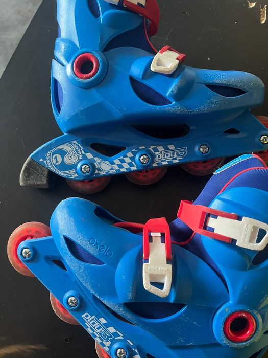 Patins azuis usados
