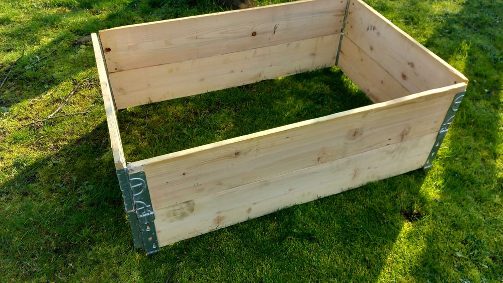 Drewniane nadstawki paletowe ramka do ogrodu z deski 120 x 80 cm