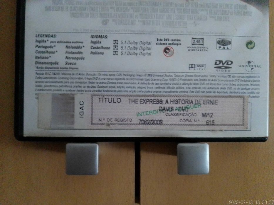 DVD THE EXPRESS A História de Ernie Davis Filme Rob Brown Dennis Quaid