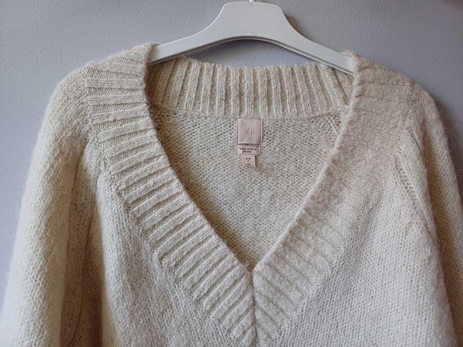 H&M gruby sweter wełna alpaka rozmiar M