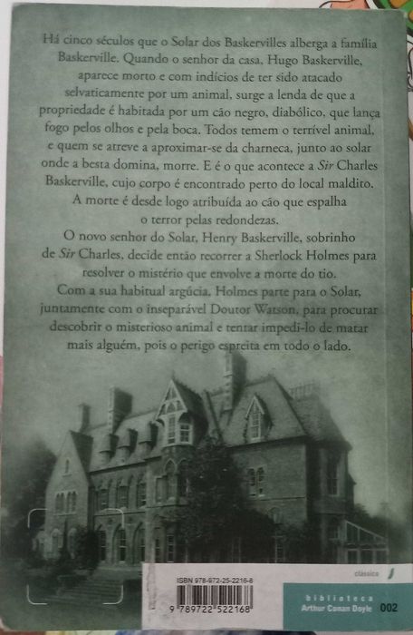 Livro de bolso - O Cão dos Baskervilles - portes incluídos