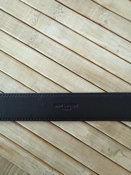 Pasek YVES Saint Laurent YSL Pasek do spodni Chocolate Czekoladowy