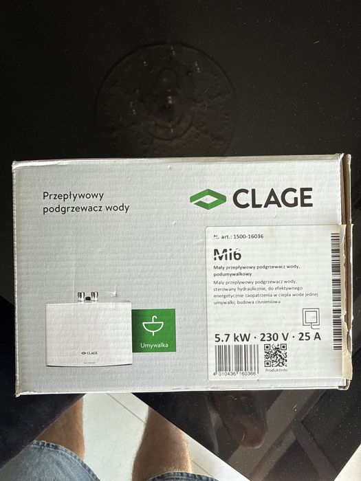 Podgrzewacz wody Clage 5.7w