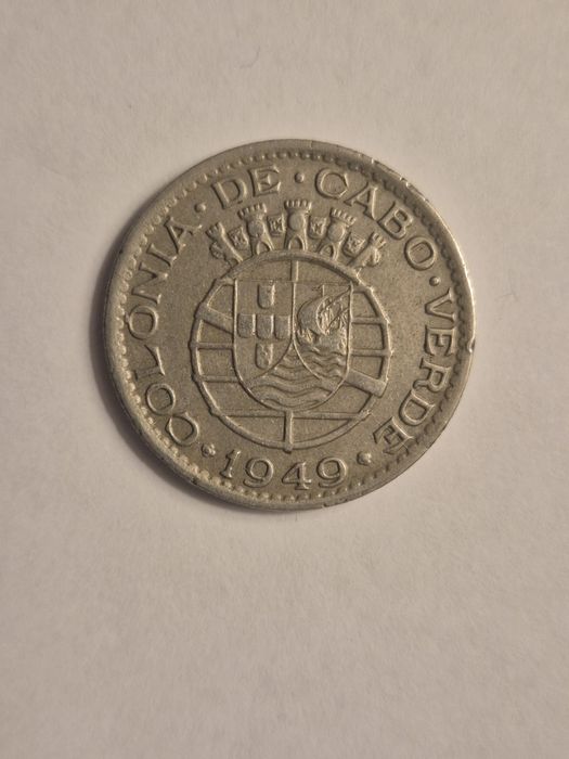 Moeda 1 escudo cabo verde 1949