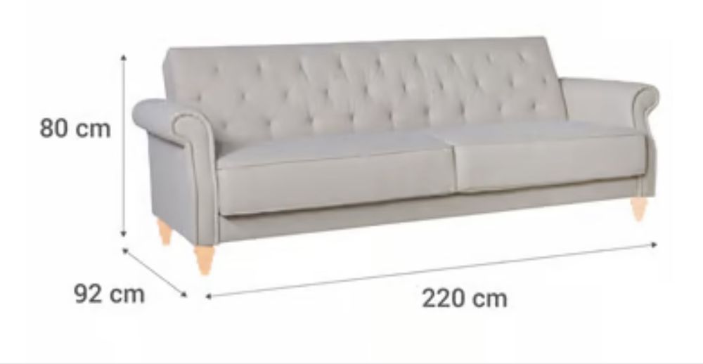 Sofá-cama 3 lugares