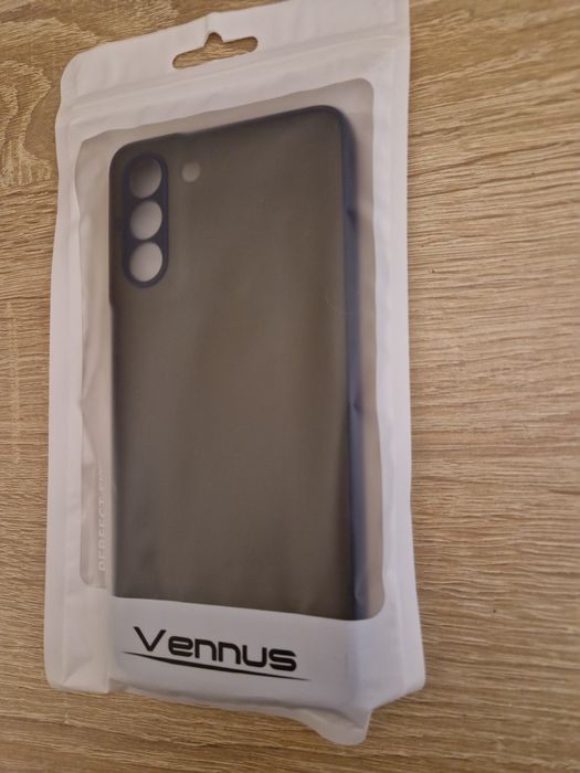 Etui Vennus Color Button Bumper do Samsung Galaxy S21 Plus Granatowy