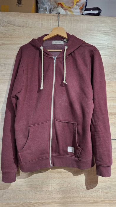 Męska Bluza rozpinana Blend BHNoah Czerwona L Bawełna Poliester