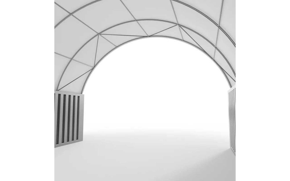 Zadaszenie, wiata kontenerowa 8x12m Solidna konstrukcja Gruba plandeka