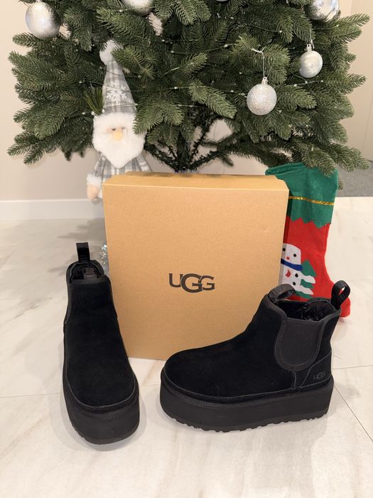 Зимові черевики UGG Neumel Platform Chelsea Boot Black