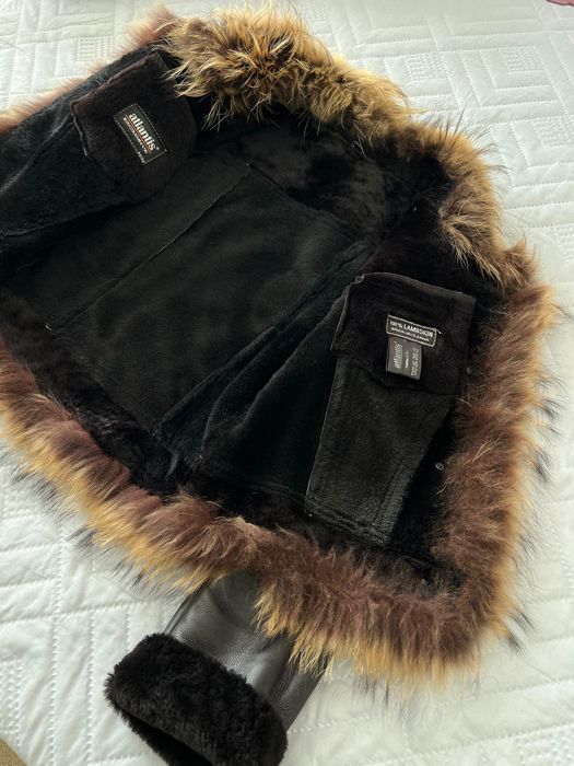 Casaco de Pele de Carneiro Natural com Pele de Raposa (Mulher)