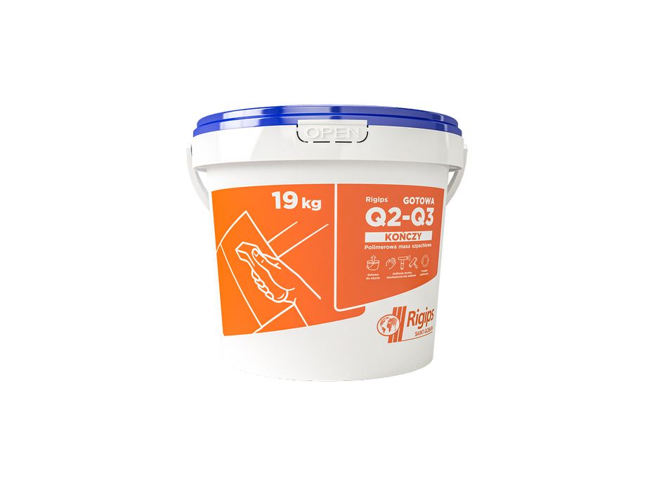 Masa szpachlowa Rigips gotowa Q2-Q3 gotowa wiadro 19kg