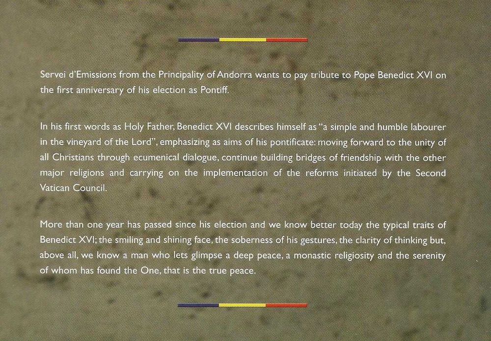 Andorra - - - "Carteira BNC-2006 - Benedictus XVI" - - - - - Moedas