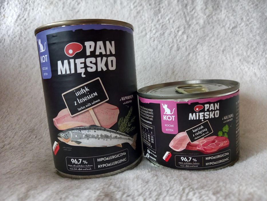 Pan Mięsko - indyk z łososiem 400g + kurczak z cielęcina 200g
