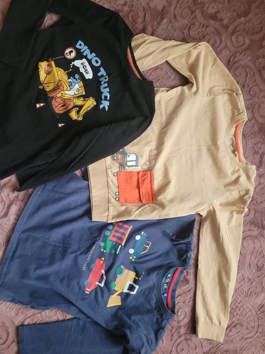 T-shirt z długim rękawem bluzki 128