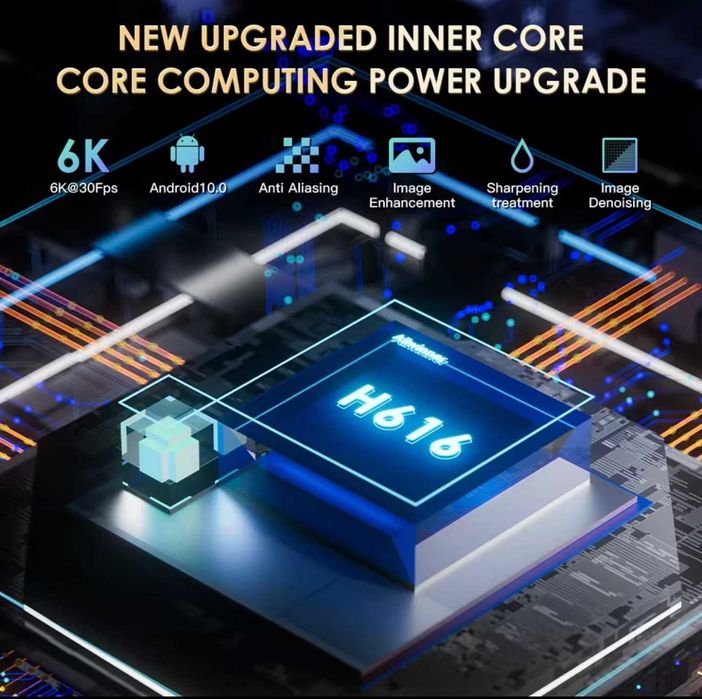 Smart Tv Box H20PRO Android 4K Ultra HD 1080P 2GB+16GB 2.4-5G WiFi