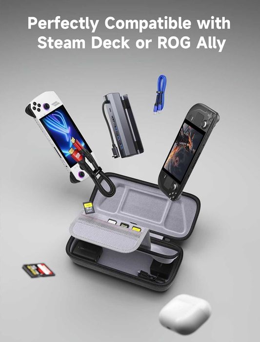 Etui JSAUX kompatybilne ze Steam Deck/ROG Ally/Switch 2